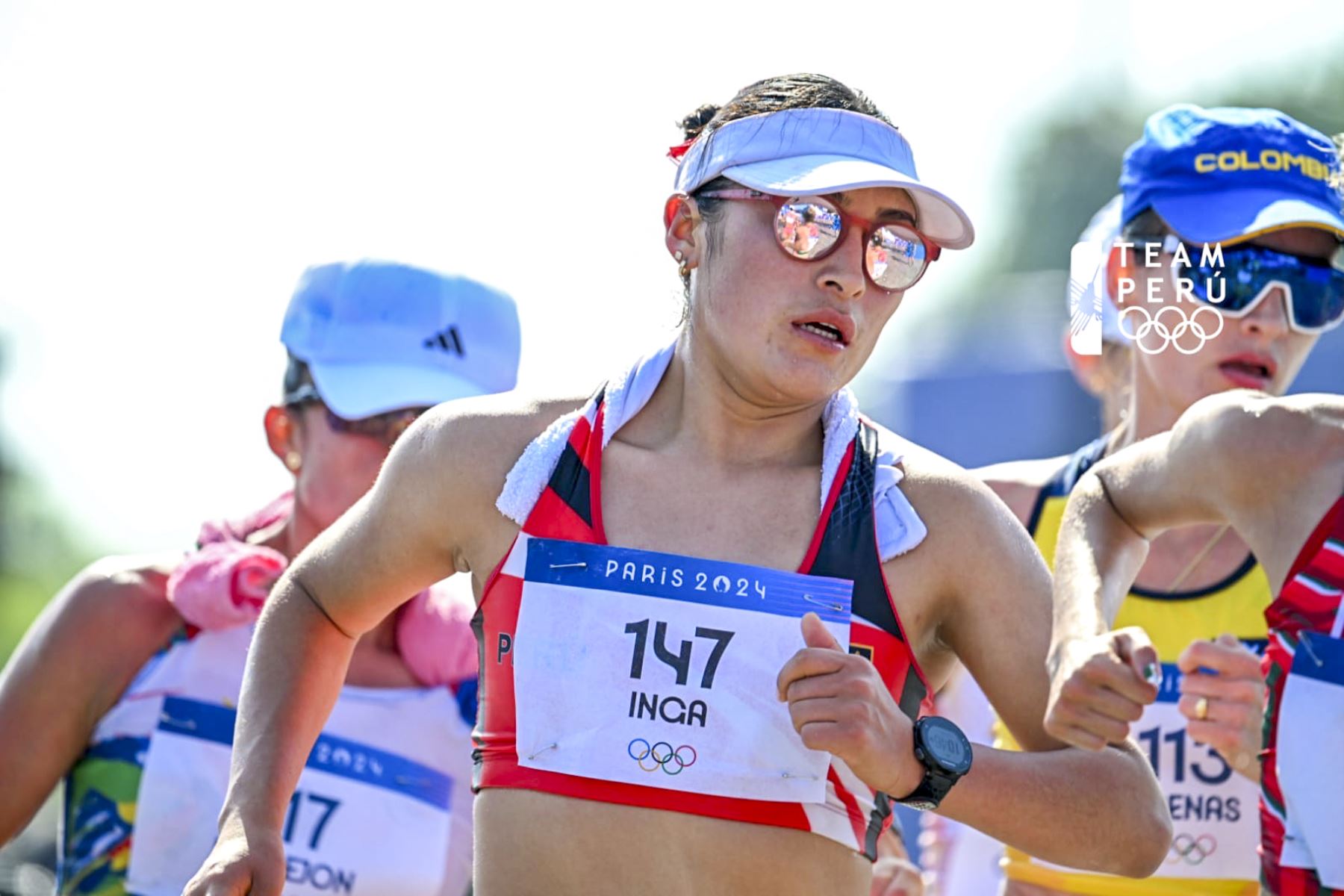 Evelyn Inga fue la mejor peruana ubicada en los 20 km marcha atlética femenina en los Juegos Olímpicos París 2024.

Foto: ANDINA/COI