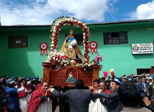 El Ministerio de Cultura declaró Patrimonio Cultural de la Nación a la Festividad en Honor a la Venerada Madre Santa Ana que se celebra en el distrito de Santa Ana de Tusi, ubicado en Pasco. ANDINA/Difusión