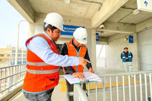 Técnicos de la ATU y la municipalidad de Lima inspeccionaron el terminal Chimpu Ocllo del Metropolitano en Carabayllo. Foto: ATU/Difusión.