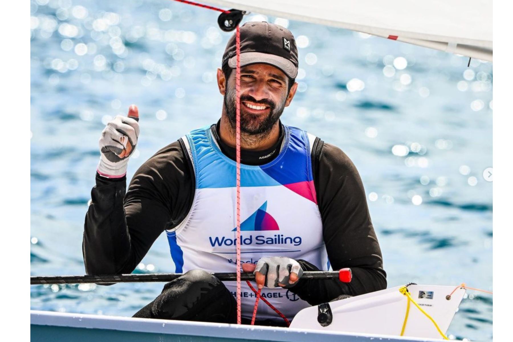 Stefano Peschiera, representa a Perú en general en la modalidad dinghy masculino de vela en los Juegos Olímpicos París 2024. Foto: @stefopeschiera