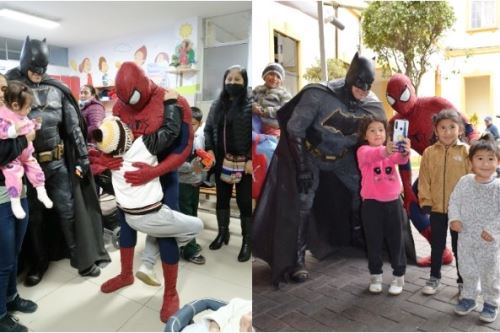 INSN: héroes de comics y club de fans de Ricardo Arjona llevan alegría a pacientes. Foto: ANDINA/Difusión.