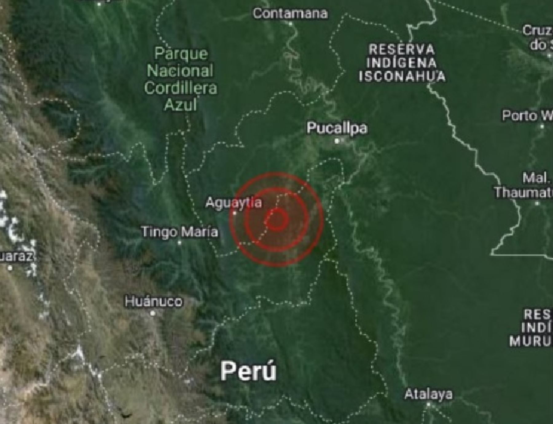 Un temblor de magnitud 4.0 se registró esta madrugada en Huánuco. El epicentro del sismo se localizó cerca de la localidad de Puerto Inca.