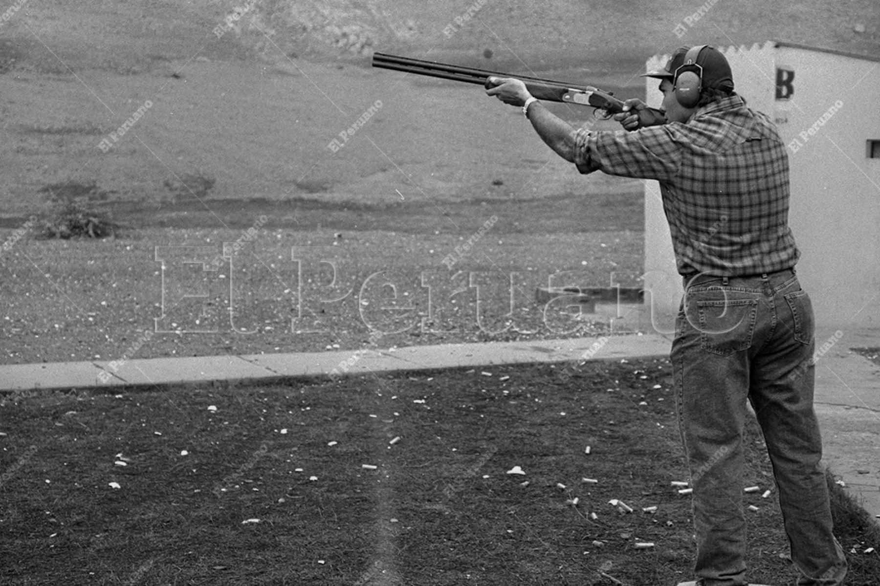 Lima - 28 julio 1991 / Tirador Francisco Boza, medallista de plata en los Juegos Olímpicos Los Ángeles 84. Foto: Archivo Histórico de El Peruano / Manuel Cahua