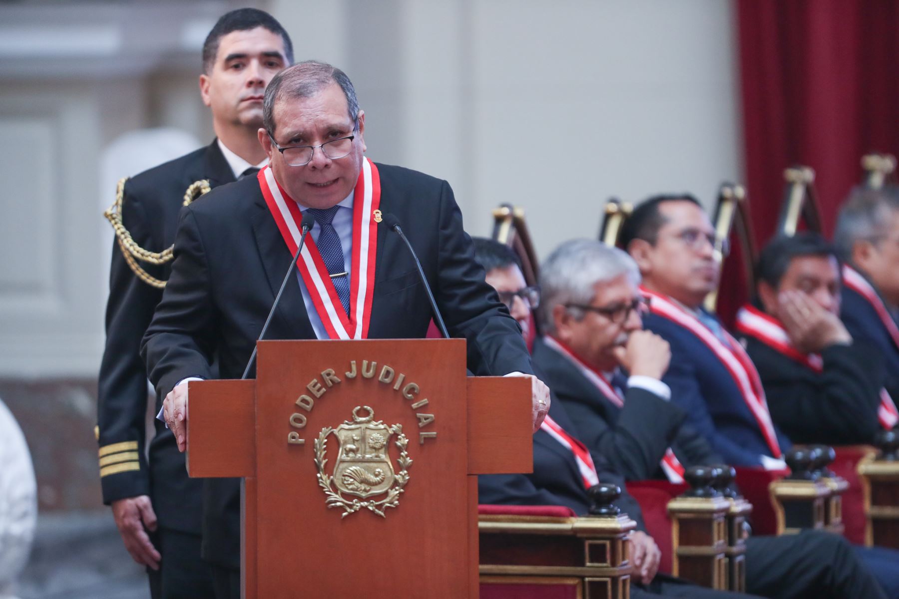 Presidente del Poder Judicial, Javier Arévalo. ANDINA