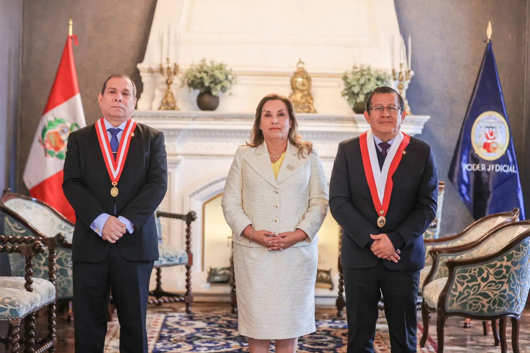 La presidenta de la república, Dina Boluarte, participa en la ceremonia por el Día del Juez. Foto: ANDINA/ Lino Chipana