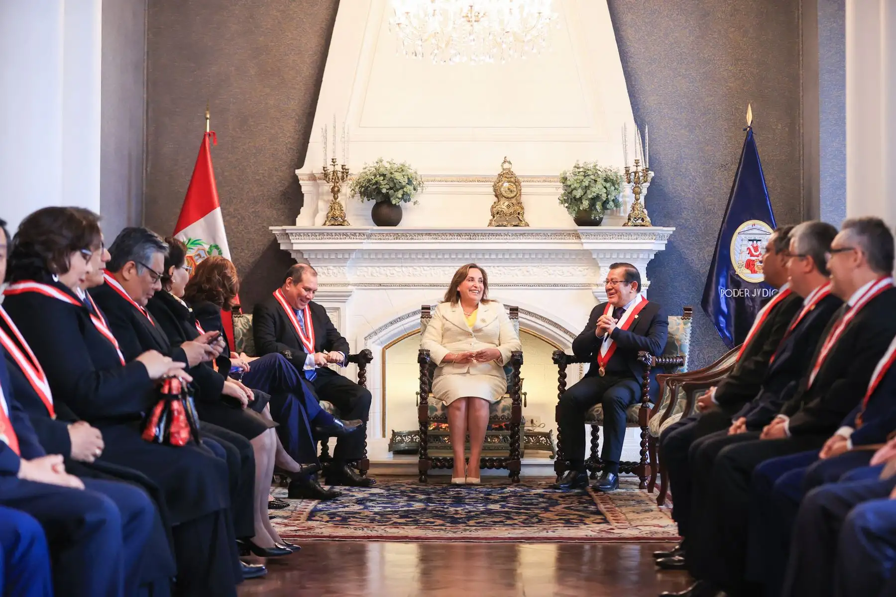La presidenta de la república, Dina Boluarte, participa en la ceremonia por el Día del Juez. Foto: ANDINA/ Lino Chipana