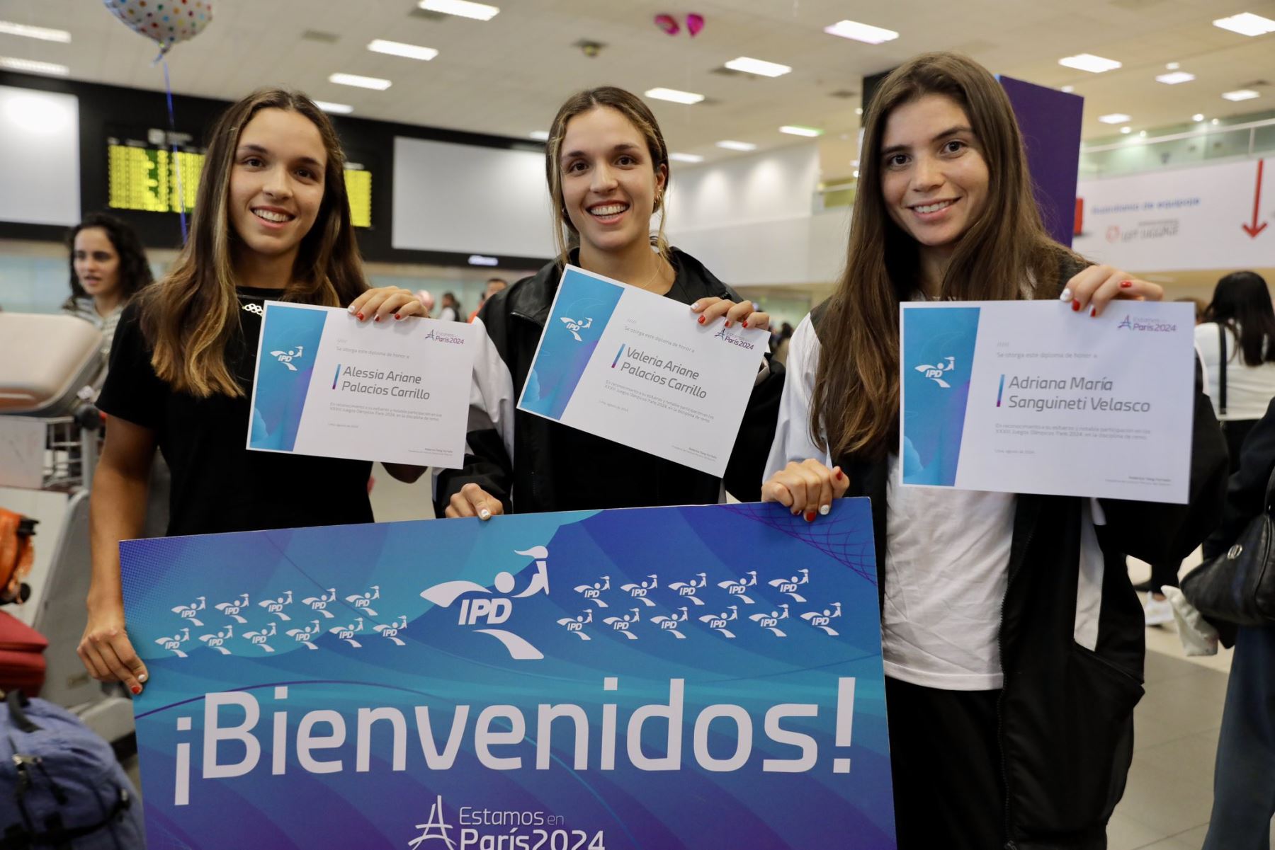 Adriana Sanguineti, Alessia y Valeria Palacios son integrantes del Programa París 2024 del IPD. Foto: ANDINA/IPD