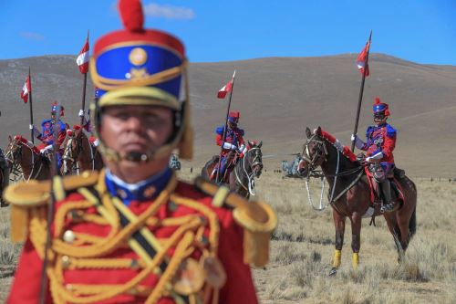 Ceremonia por el bicentenario de la Batalla de Junín, clave en la independencia del Perú