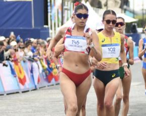 Kimberly García estuvo  a un pasito de ganar la medalla de bronce en marcha revelo 