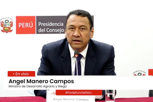 Ministro de Desarrollo Agrario y Riego, Ángel Manero Campos. Captura TV