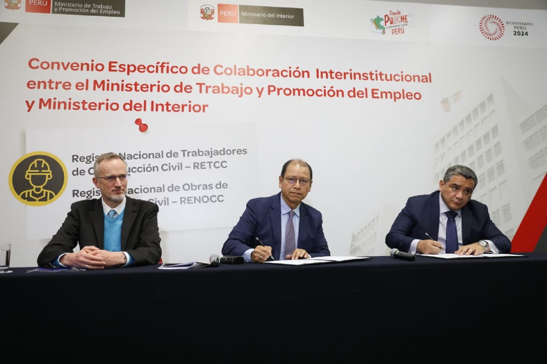 Convenio entre MTPE y Mininter.