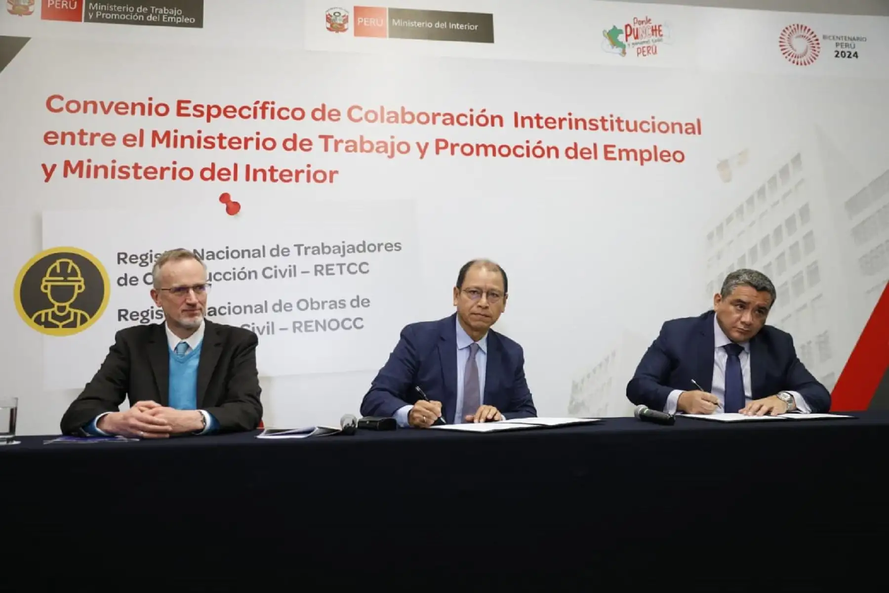 Convenio entre MTPE y Mininter.