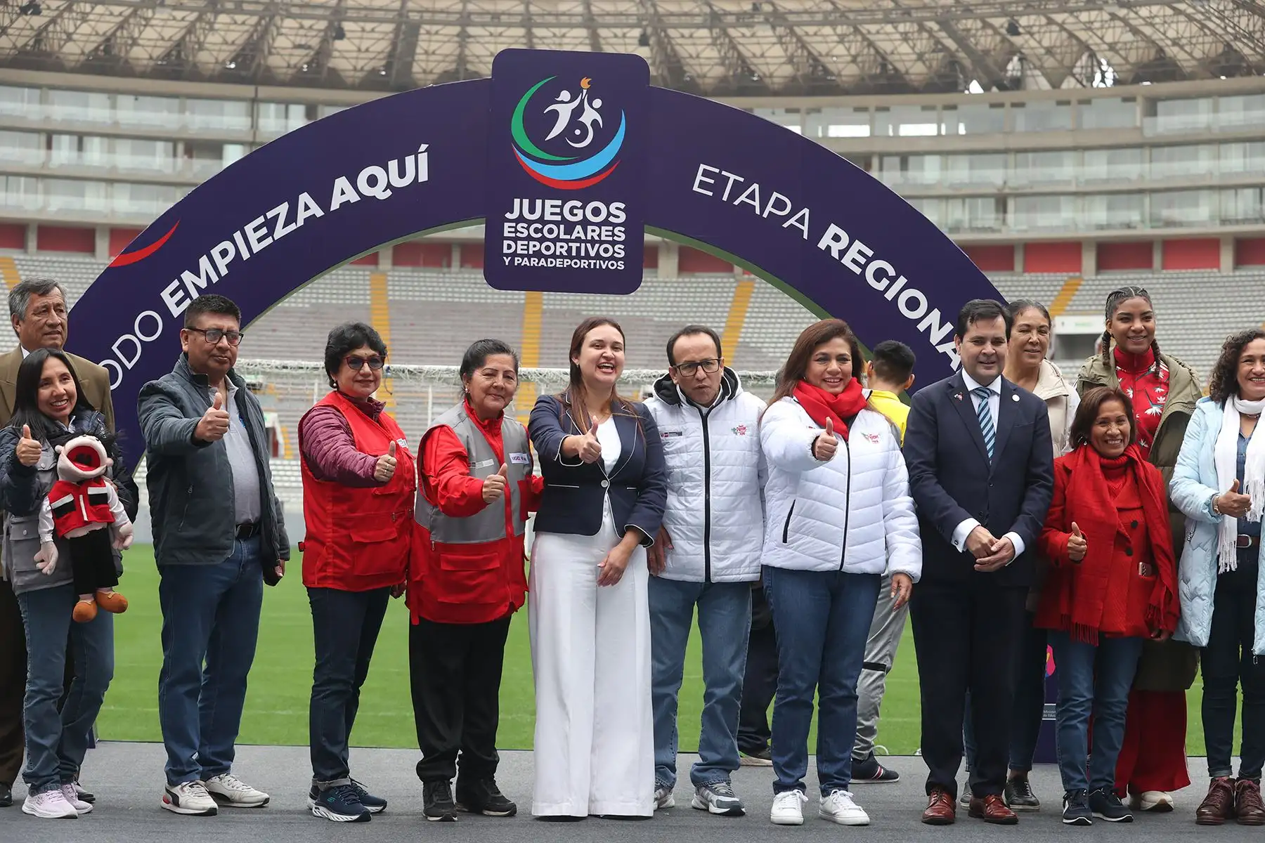 Cecilia del Pilar García Diaz, viceministra de Gestión Institucional del Ministerio de Educación, inauguró los Juegos Escolares Deportivos y Paradeportivos 2024 – JEDPA “Edición Bicentenario”, en Lima Metropolitana. Foto: ANDINA / Juan Carlos Guzmán