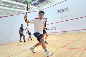 El equipo de Perú obtuvo el segundo lugar en dobles masculino del Panamericano de Squash Lima 2024. ANDINA/Difusión