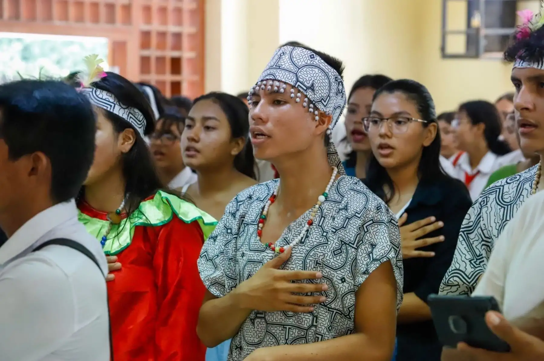 El curso gratuito de shipibo-konibo contó con la participación de cerca de 60 estudiantes de educación secundaria de la Institución Educativa Emblemática Faustino Maldonado, de la provincia de Coronel Portillo, Ucayali. Foto: Ministerio de Cultura