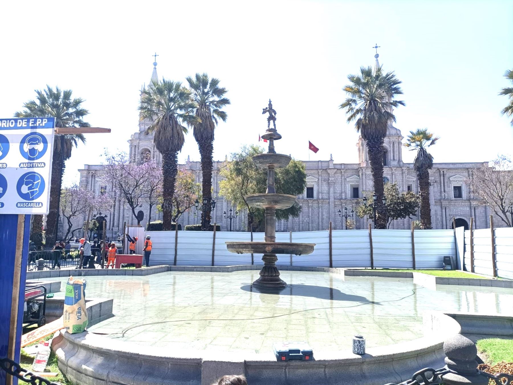 Tuturutu, la emblemática pileta de la plaza de Armas de Arequipa ya está lista para ser parte de los atractivos que ofrece la Ciudad Blanca por su 484° aniversario de fundación. ANDINA/Difusión