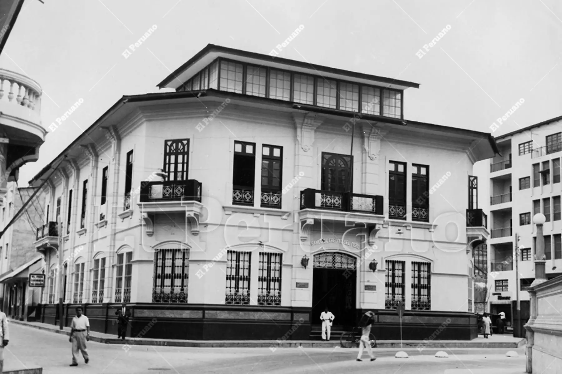 Piura - Década 1950 / Agencia del Banco de Crédito del Perú en la ciudad de Piura. Foto: Archivo Histórico de El Peruano