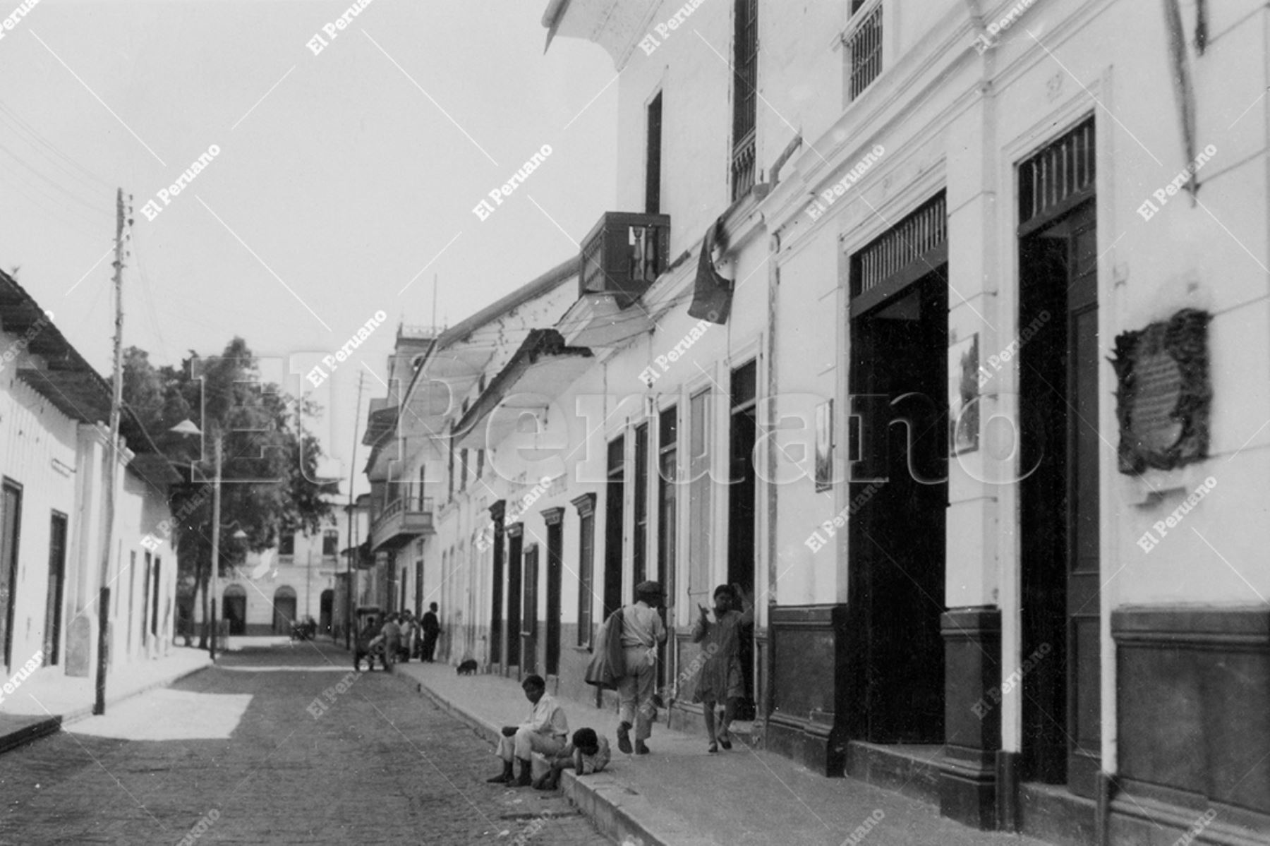 Piura -Década 1950  / Calle de la ciudad de Piura. Foto: Archivo Histórico de El Peruano