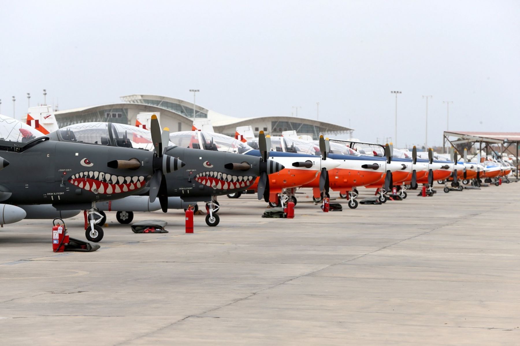 Aeronaves de instrucción de la Fuerza Aérea del Perú. Foto: Cortesía.