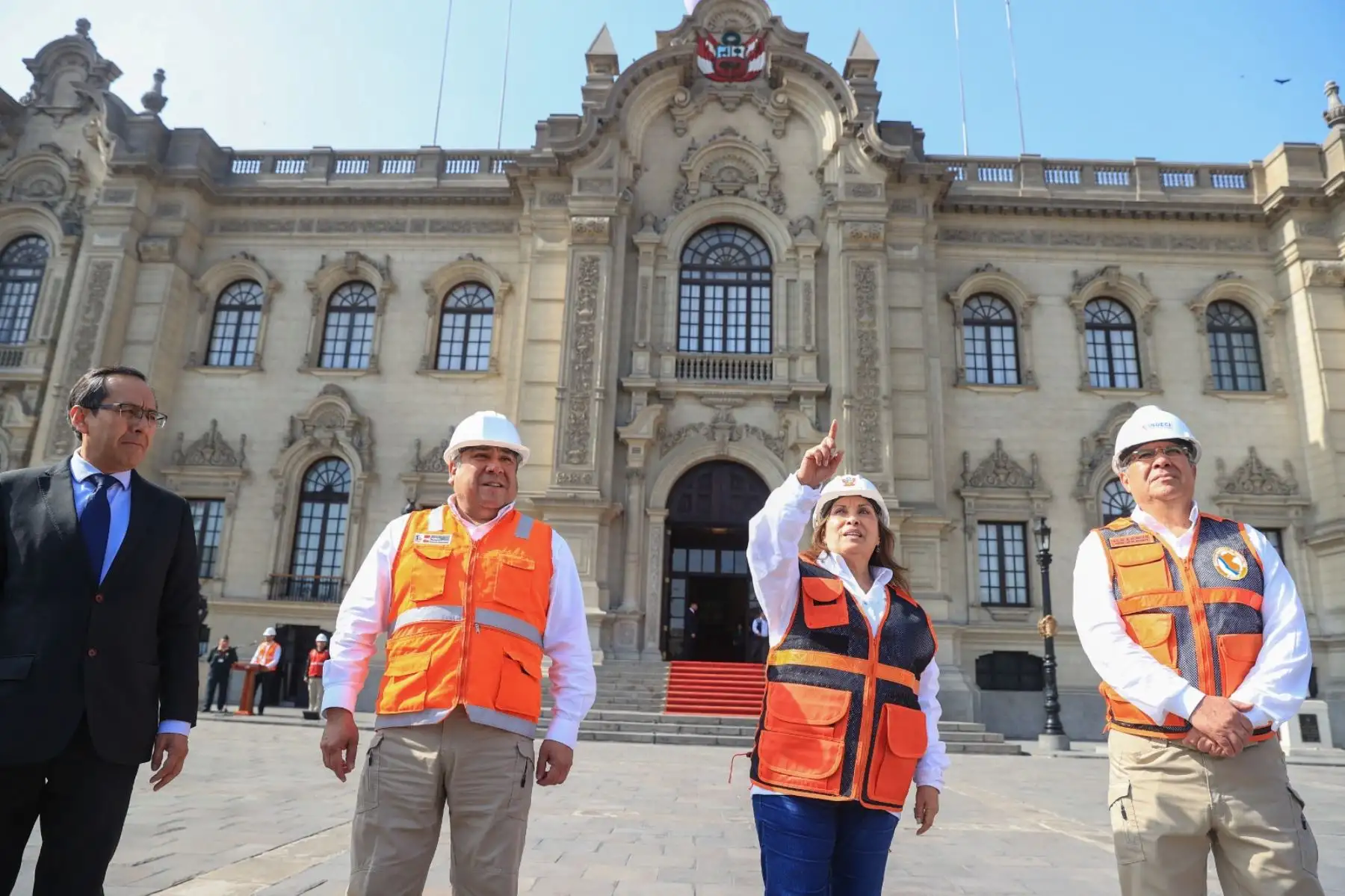 Presidenta Dina Boluarte participa en el simulacro nacional multipeligro. Foto: ANDINA/Prensa Presidencia