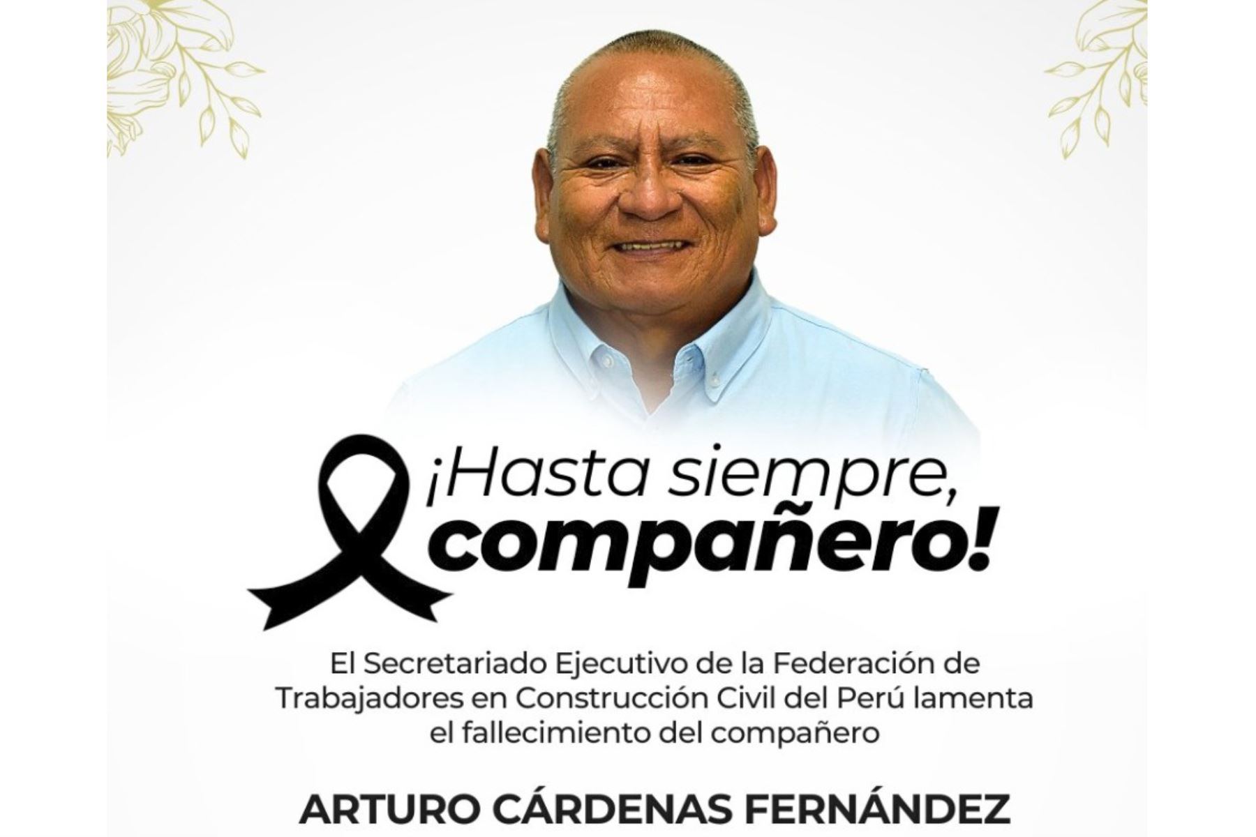 Sindicalista Arturo Cárdenas. Foto: Difusión