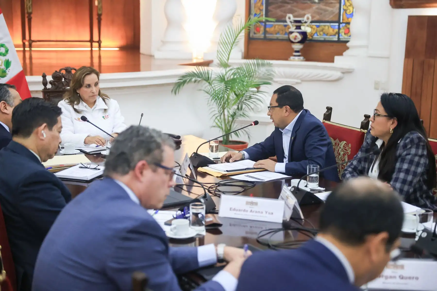 Presidenta Dina Boluarte sostiene reunión con Bloque Magisterial. Foto: ANDINA/Prensa Presidencia