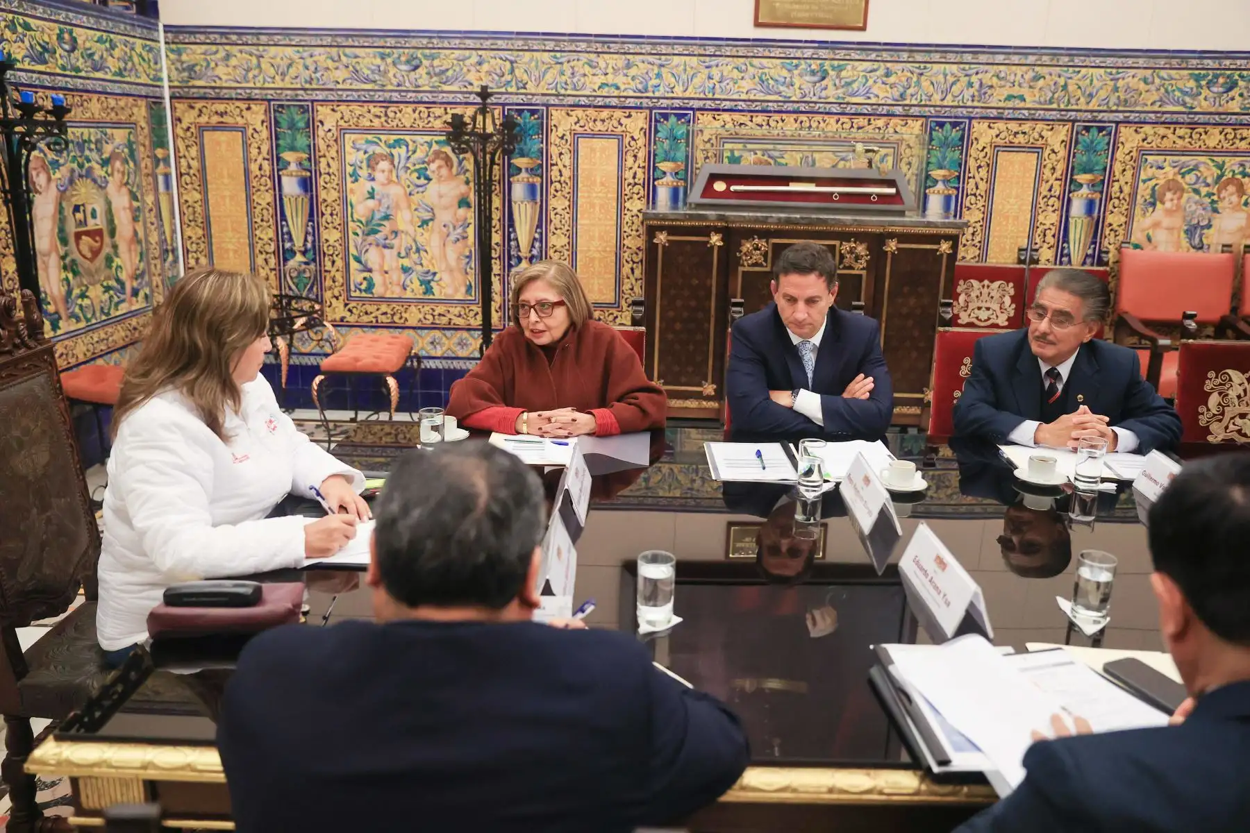 Presidenta Dina Boluarte se reúne con Renovación Popular. Foto: ANDINA/Prensa Presidencia