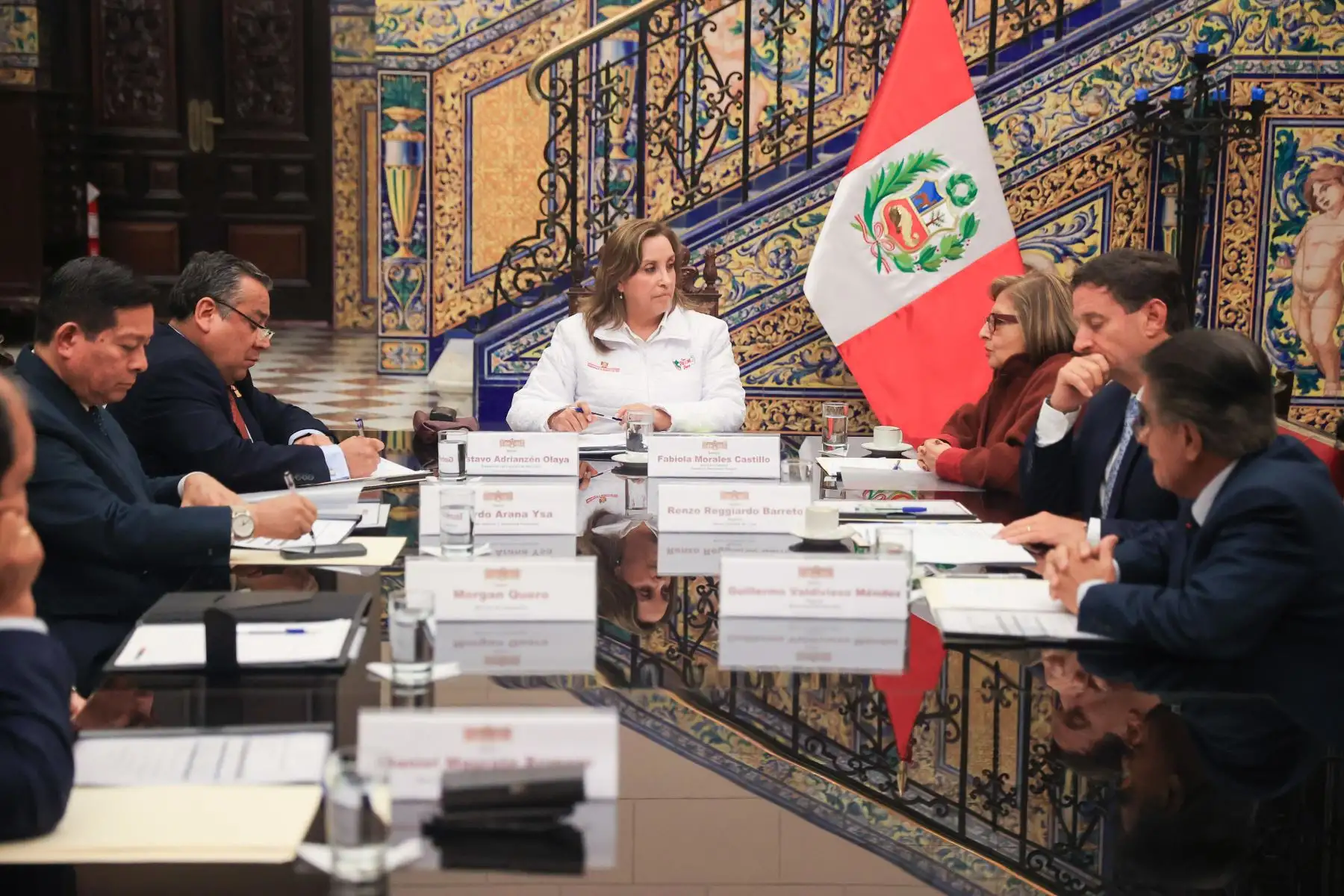 Presidenta Dina Boluarte se reúne con Renovación Popular. Foto: ANDINA/Prensa Presidencia