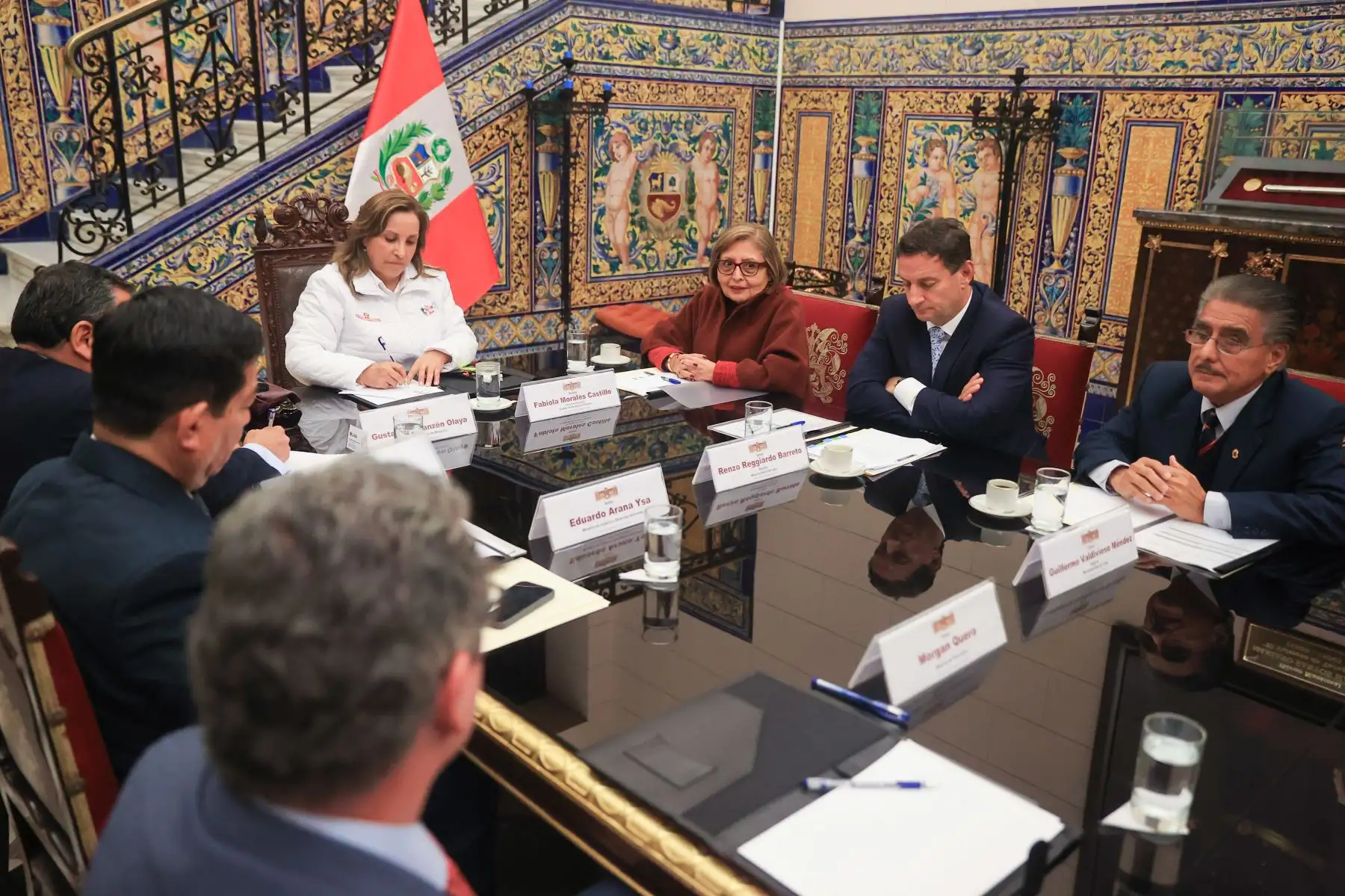 Presidenta Dina Boluarte se reúne con Renovación Popular. Foto: ANDINA/Prensa Presidencia
