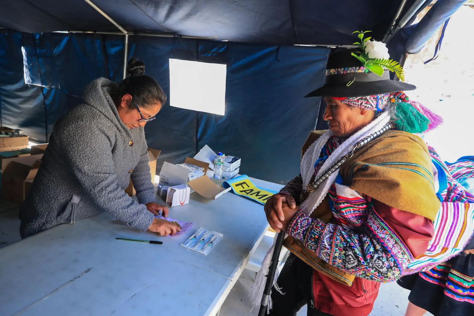 Campaña cívica multisectorial frente a heladas en Huancavelica.
Foto: ANDINA/Prensa Presidencia