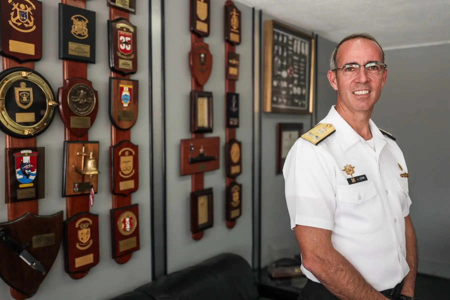 Contralmirante Luis León Cores, director de la Escuela Naval del Perú. Foto: ANDINA/ Connie Calderon