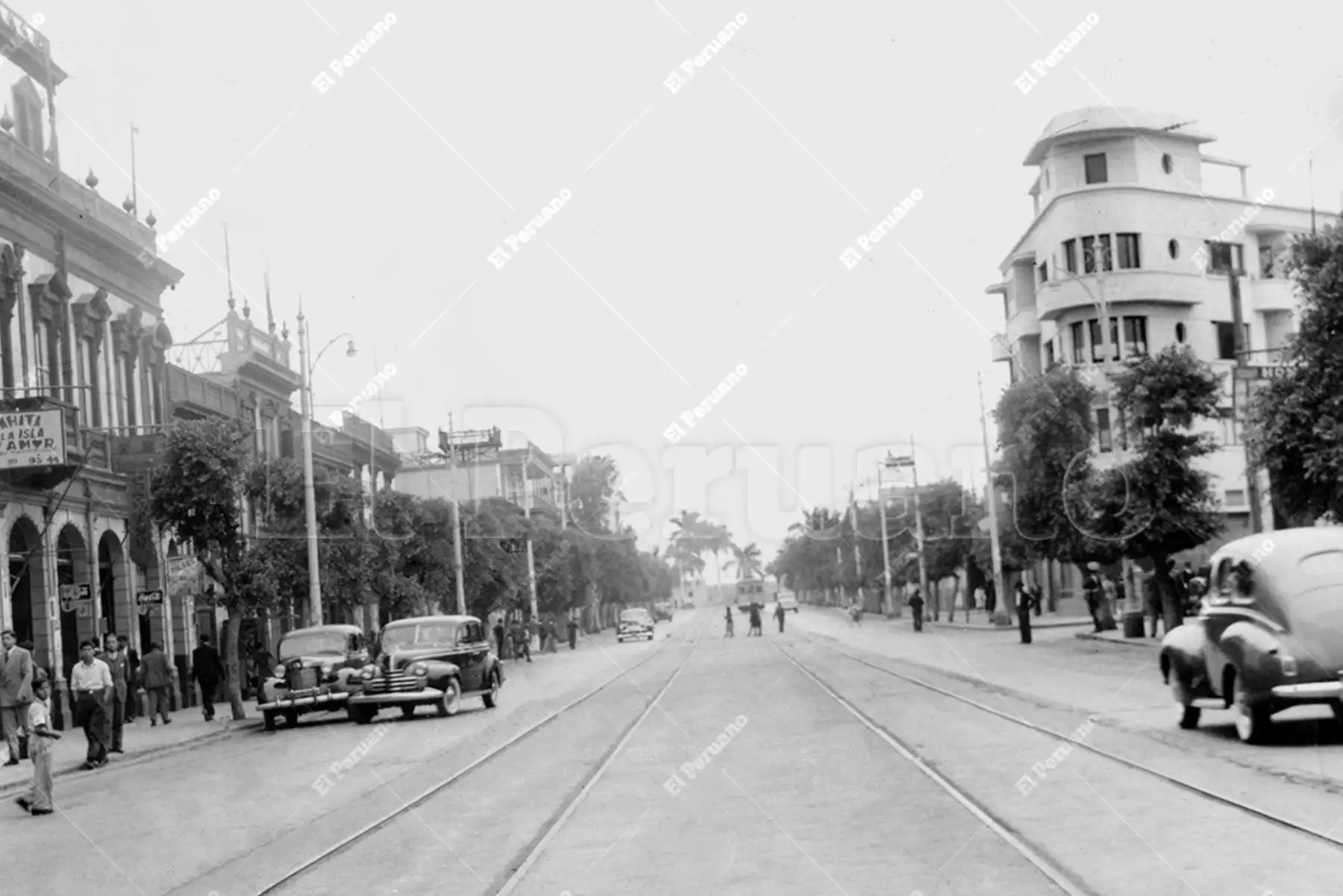 Callao - 1948 / Céntrica avenida Sáenz Peña. Foto: Archivo Histórico de El Peruano