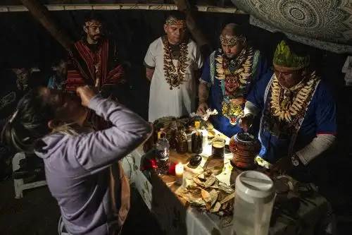 Uso de ayahuasca. Foto: AFP