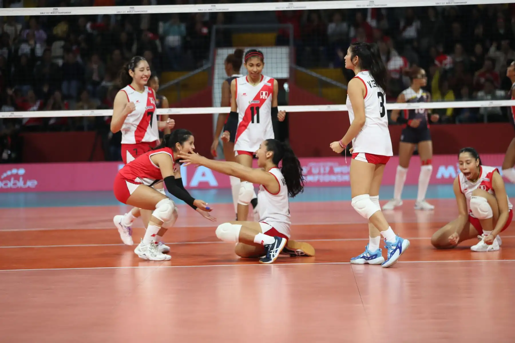 Selección Peruana de Voleibol se enfrenta a República Dominicana. Mundial Sub 17.
Coliseo Eduardo Dibós.
Foto: ANDINA / Lino Chipana.