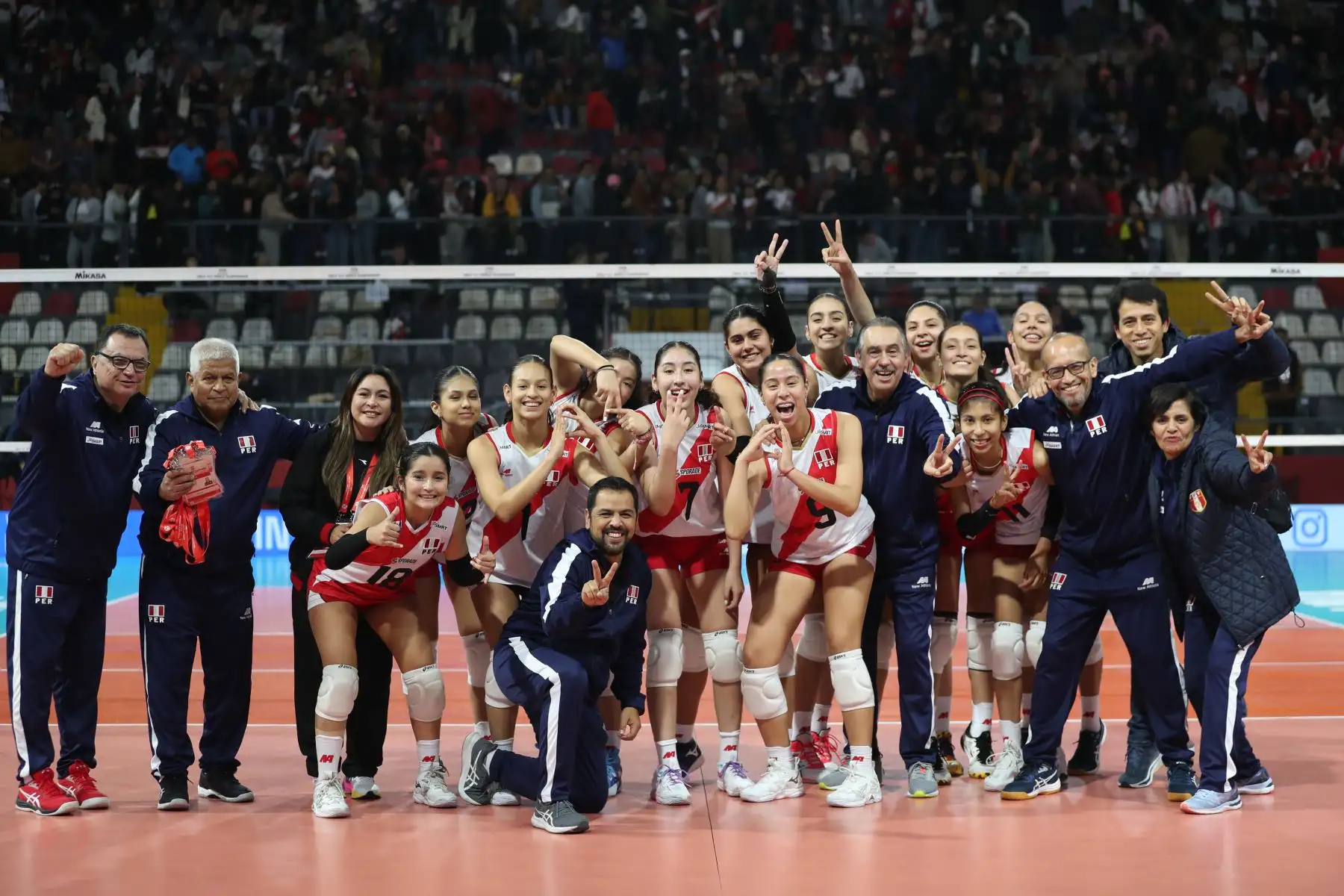 Selección Peruana de Voleibol se enfrenta a República Dominicana. Mundial Sub 17.
Coliseo Eduardo Dibós.
Foto: ANDINA / Lino Chipana.