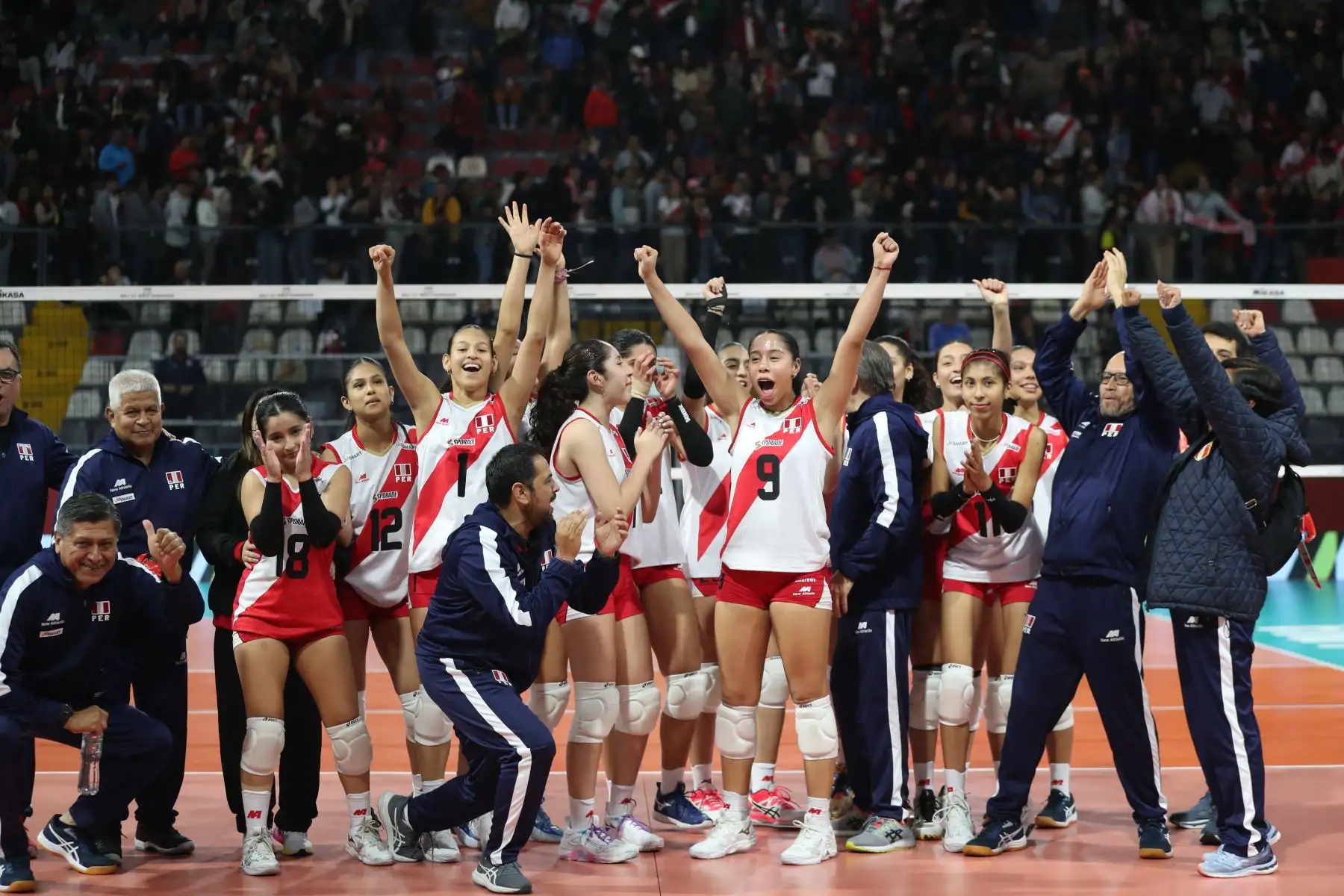 Selección Peruana de Voleibol se enfrenta a República Dominicana. Mundial Sub 17.
Coliseo Eduardo Dibós.
Foto: ANDINA / Lino Chipana.