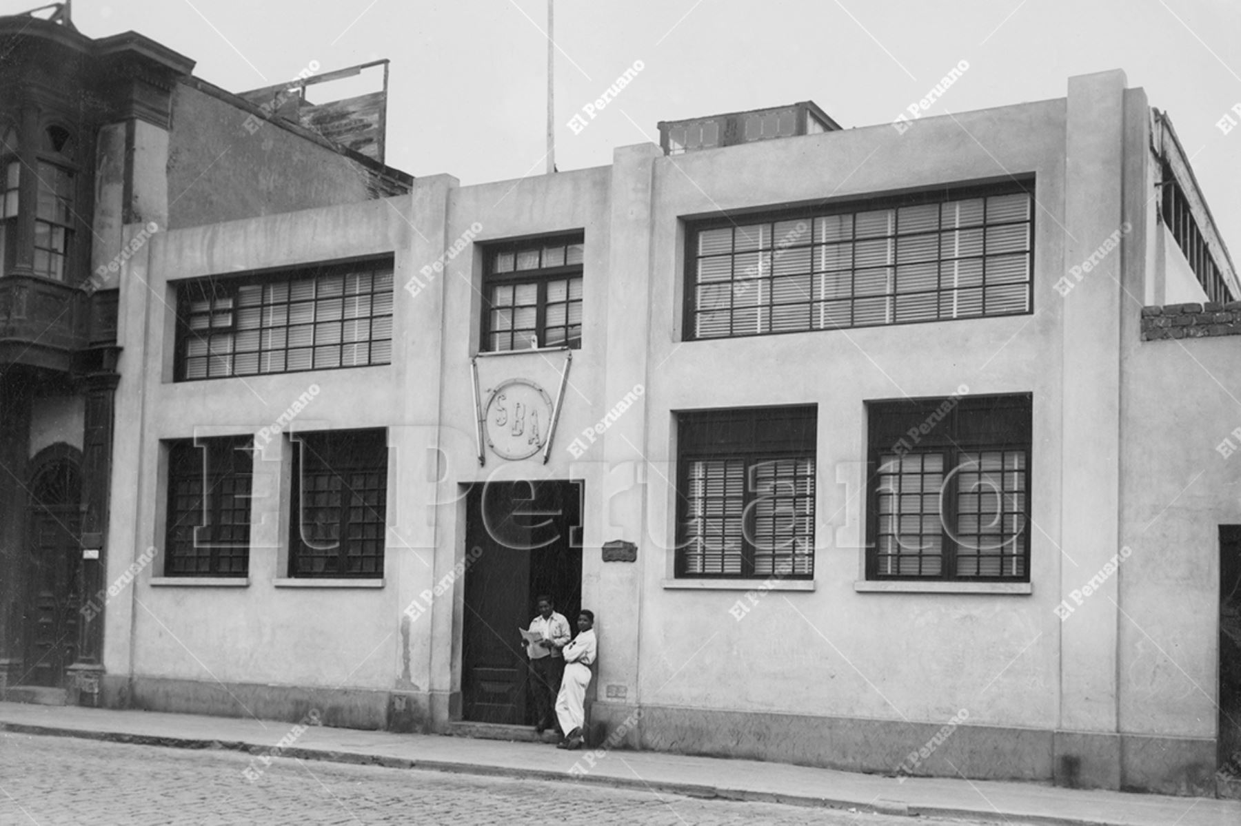 Callao - 1952 / Local del tradicional club Sport Boys Association. Foto Archivo Histórico de El Peruano