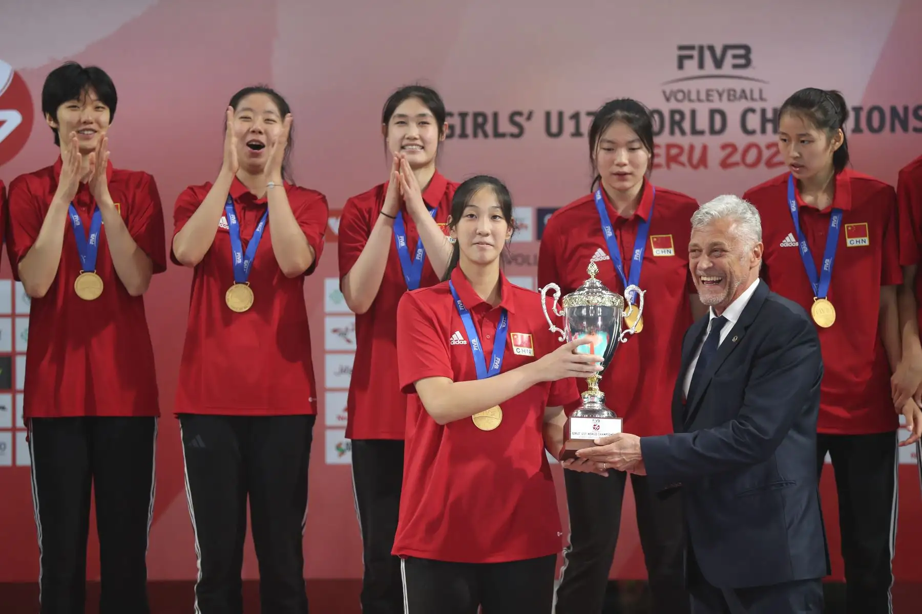 China gana 3 a 0 a Japón y se consagra campeón Mundial de Vóley Sub-17  en el Coliseo Dibós.
Foto: ANDINA/ Lino Chipana