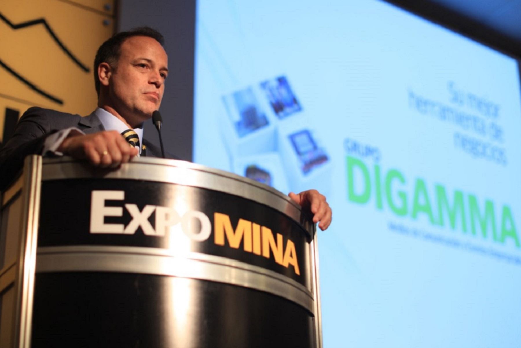 Jorge León Benavides, presidente ejecutivo del Grupo Digamma, empresa organizadora de Expomina. Foto: Cortesía.