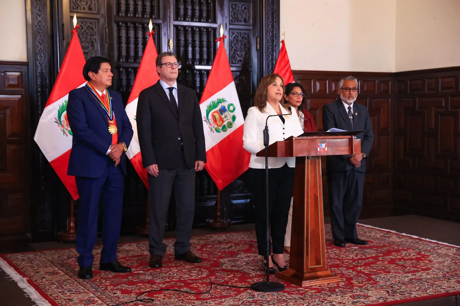 Firma del Decreto Supremo que declara de interés nacional la creación del Museo Tawantinsuyo de la Universidad Nacional de San Antonio Abad del Cusco.
Foto: ANDINA/Prensa Presidencia