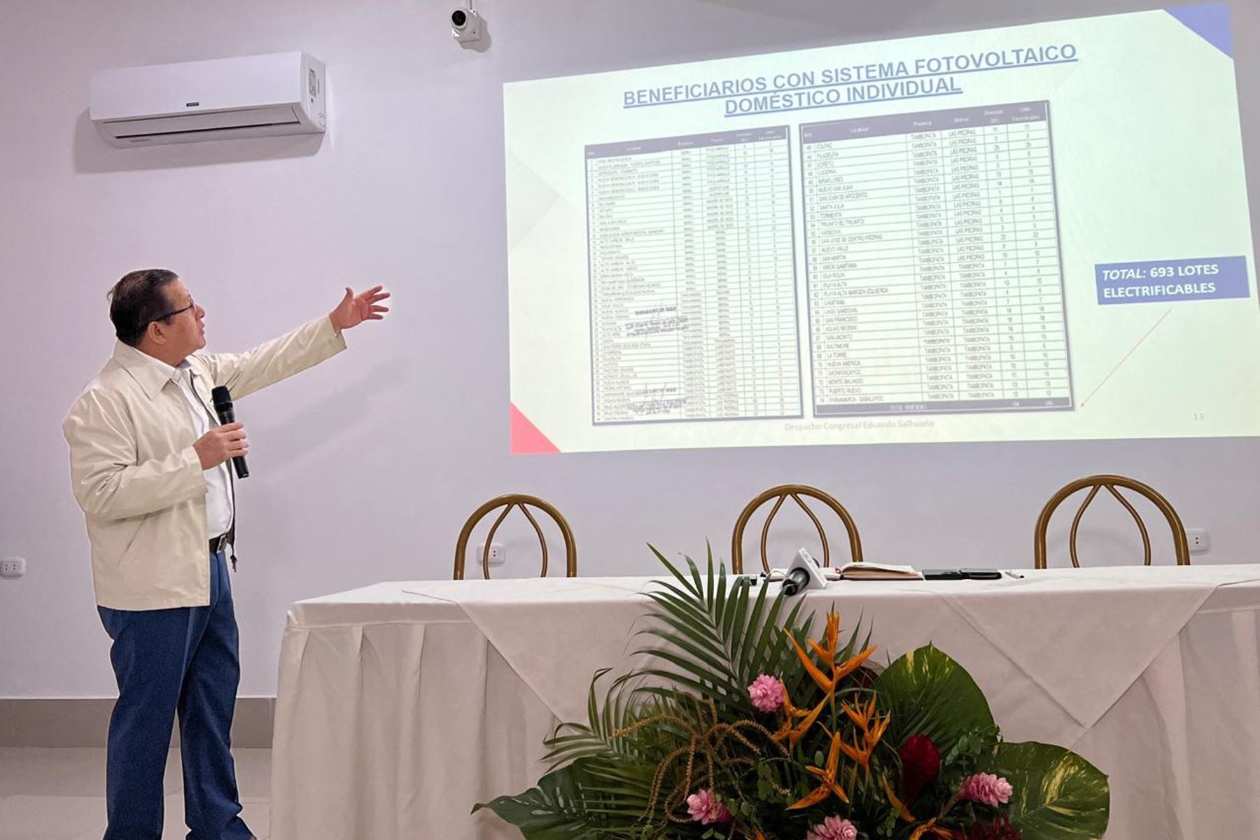 Conferencia de prensa del presidente del Congreso en Madre de Dios. ANDINA/Difusión