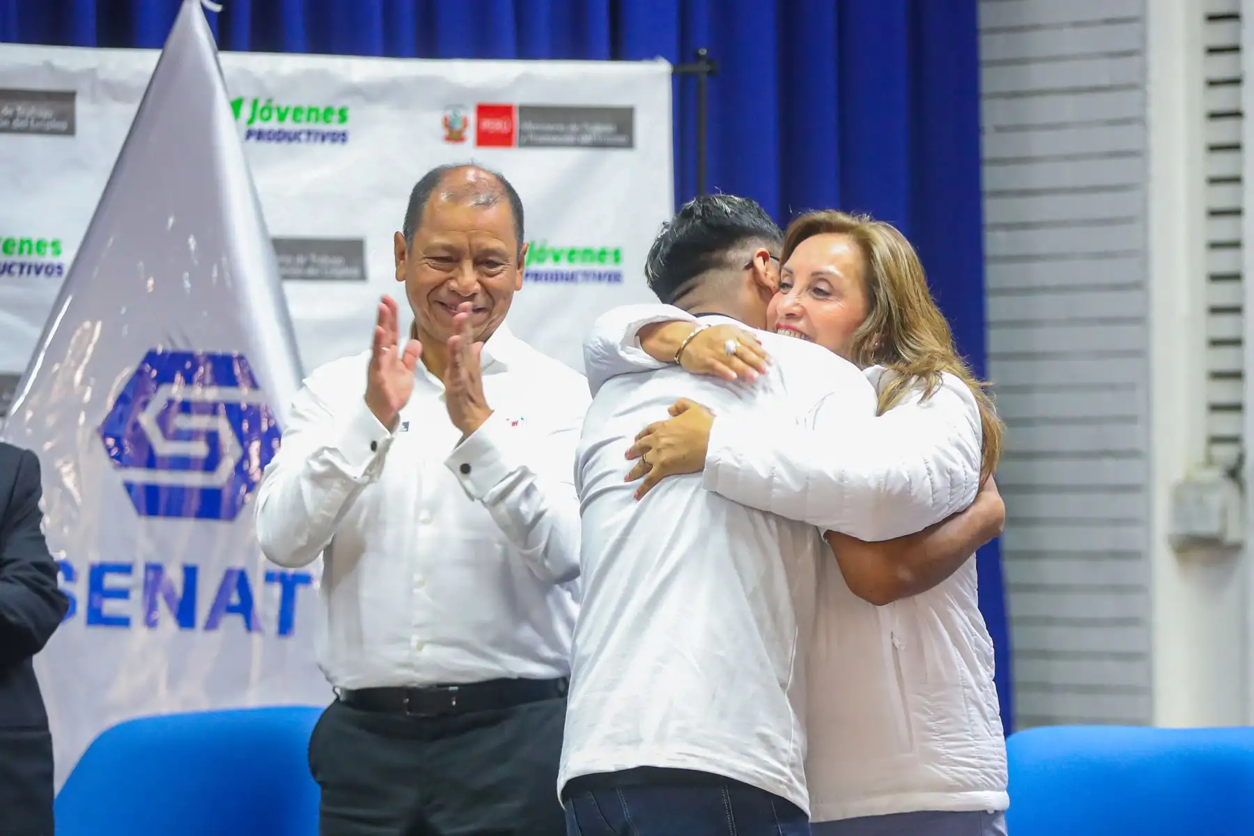 Presidente Dina Boluarte, participa en el Encuentro de Empleabilidad Juvenil y Capacitación Laboral Dual: Estado, Empresa y Academia. Foto: ANDINA/ Prensa Presidencia
