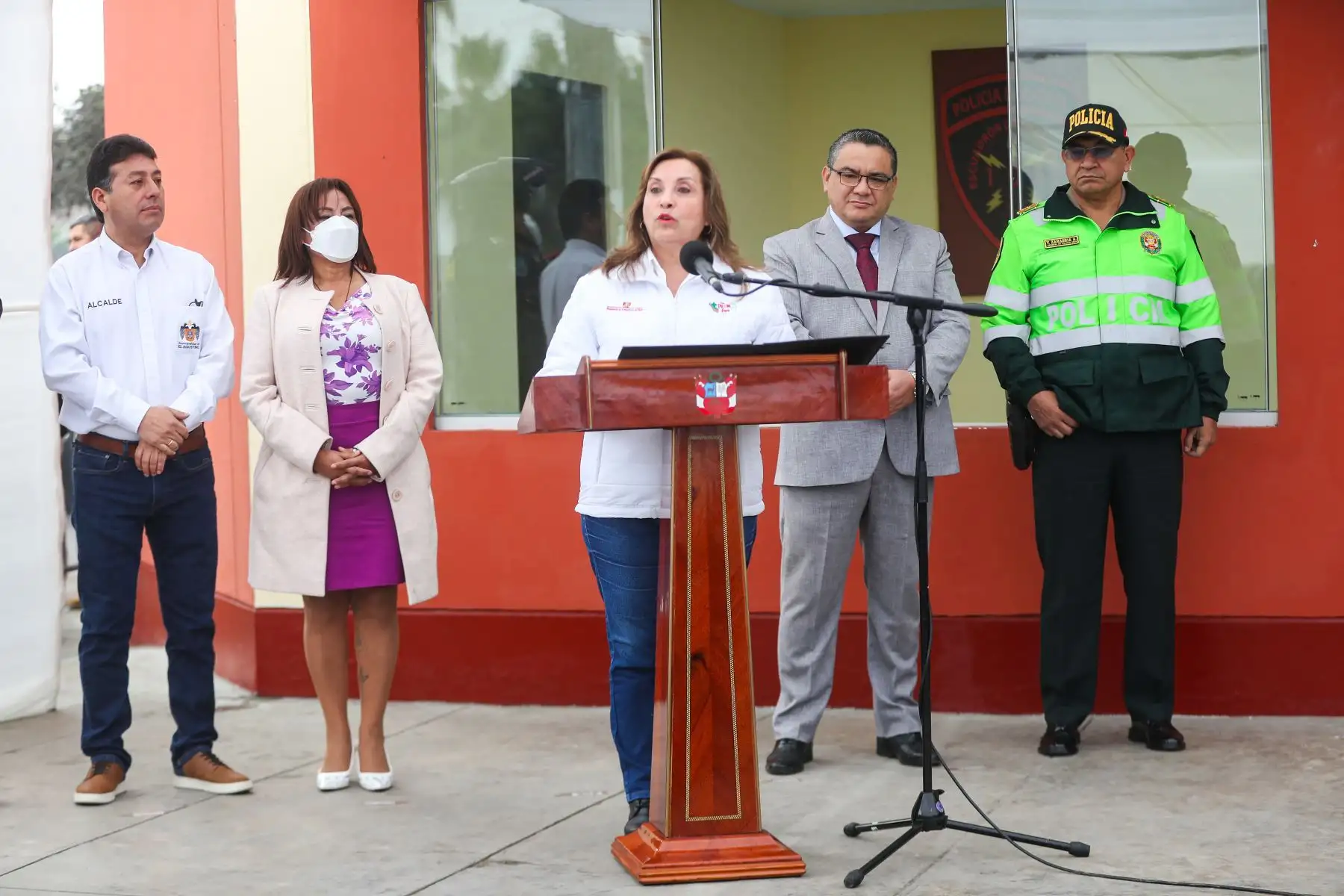 Inauguración de la Base Escuadrón Motorizado de Intervenciones de Riesgo – EMIR, de la Unidad Policial. Foto: ANDINA/Prensa Presidencia