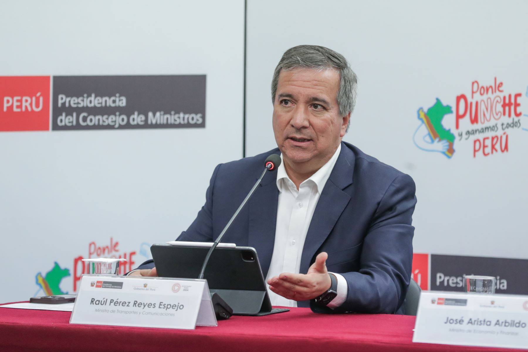 Ministro de Transportes y Comunicaciones, Raúl Pérez Reyes. ANDINA/Prensa Presidencia