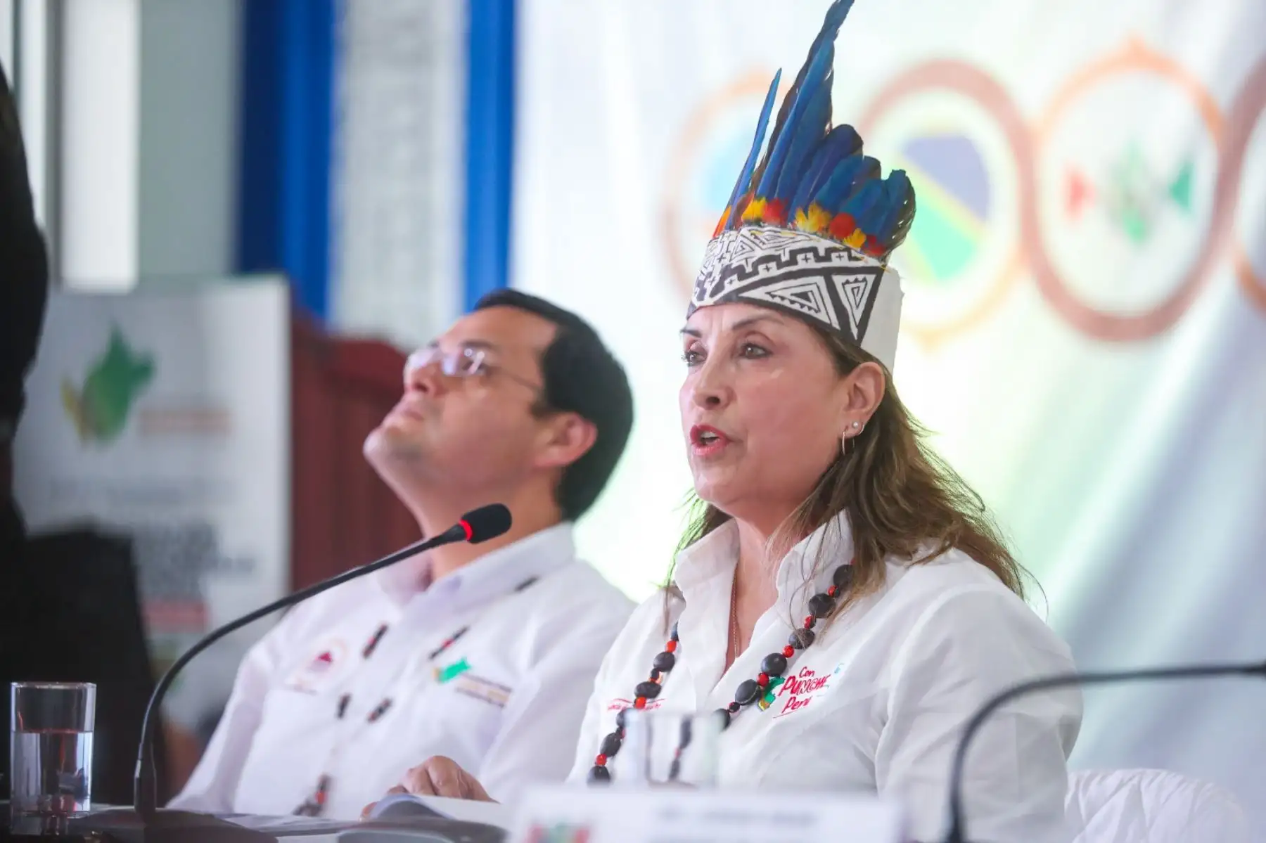 La presidenta de la república, Dina Ercilia Boluarte Zegarra, participa en el Foro Binacional “Desarrollo Económico, Tecnológico y Sostenibilidad Ambiental en la Macrorregión Nororiente del Perú”. Foto: ANDINA/ Prensa Presidencia