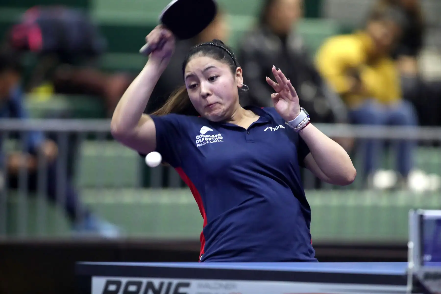 Macarena Reyes ( Chile ).
Los mejores tenismesistas juveniles del continente participan  en el Campeonato Panamericano Juvenil Lima 2024, el cual es clasificatorio al Mundial de la categoría que se realizará en noviembre en Suecia. Foto : ANDINA/ Lino Chipana.