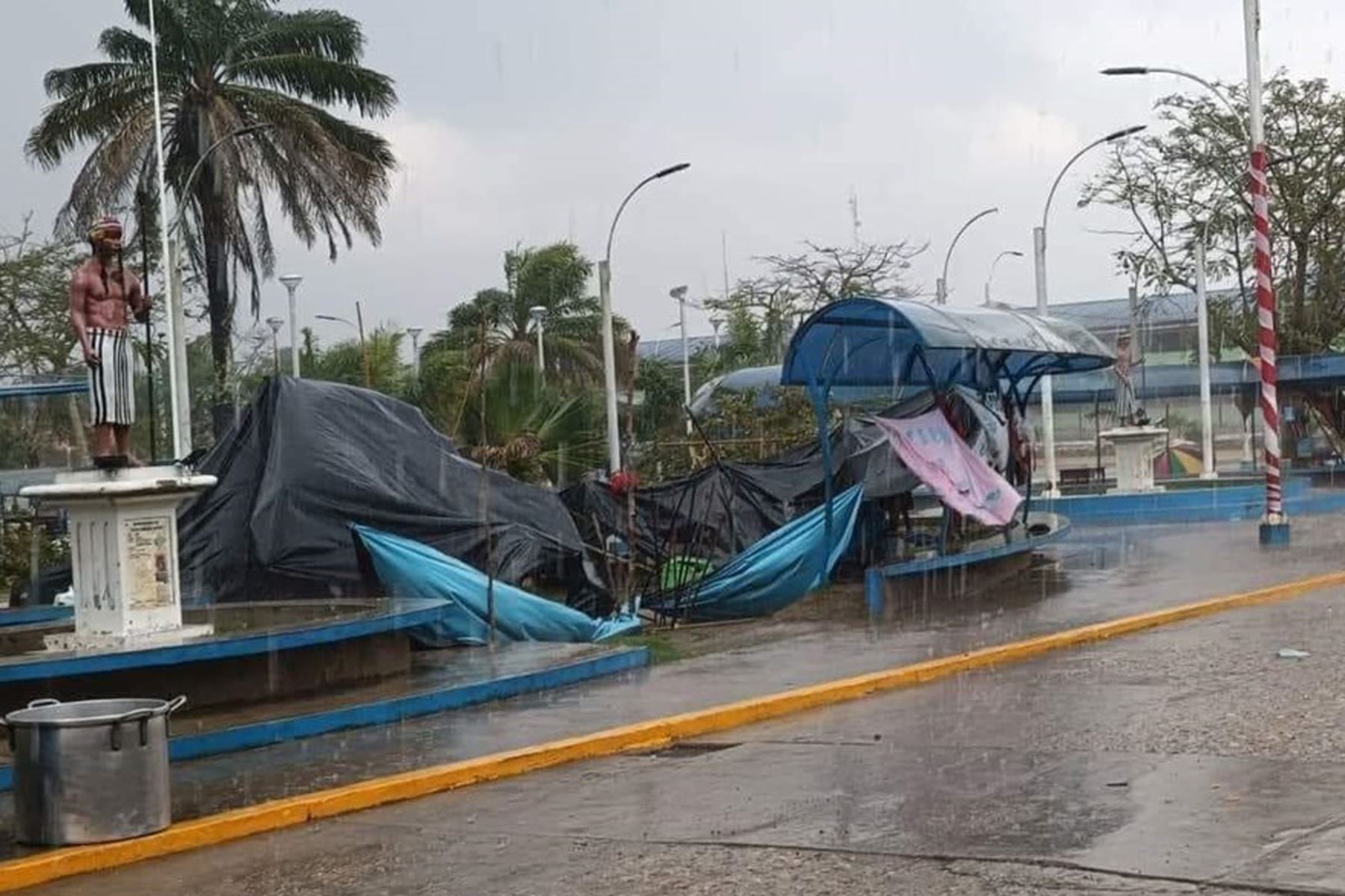 Vientos huracanados causaron destrozos en población de la región Loreto. Foto: ANDINA/Difusión