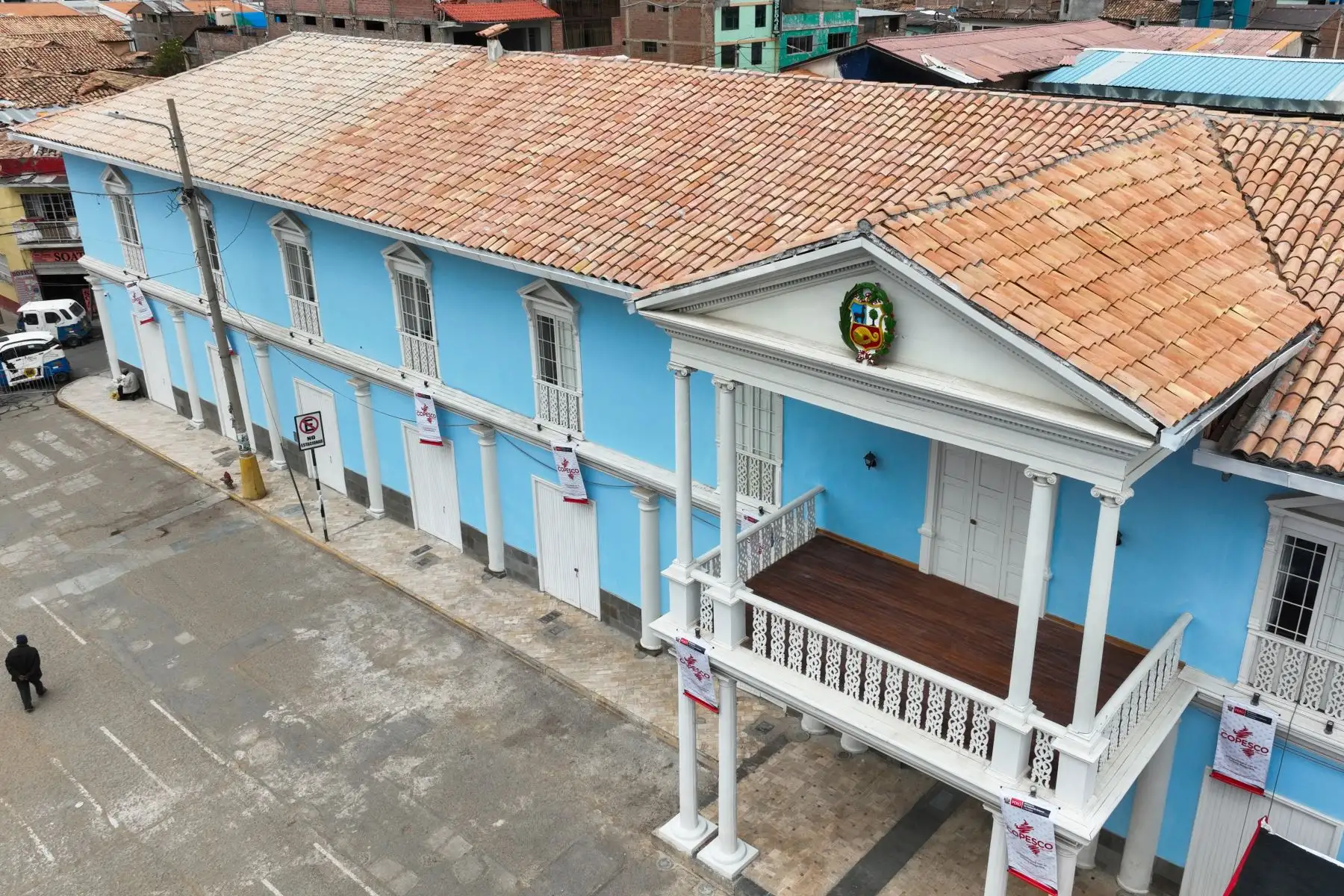 El inmueble intervenido es una de las construcciones más singulares de la ciudad, considerada como la primera capital histórica del Perú, por su creación un 25 de abril de 1534, meses antes de que se fundara Lima. Cabe precisar también que, por su valor histórico, la zona monumental de Jauja fue declarada como Patrimonio Cultural de la Nación el 17 de diciembre del 2003. Foto: ANDINA/Difusión