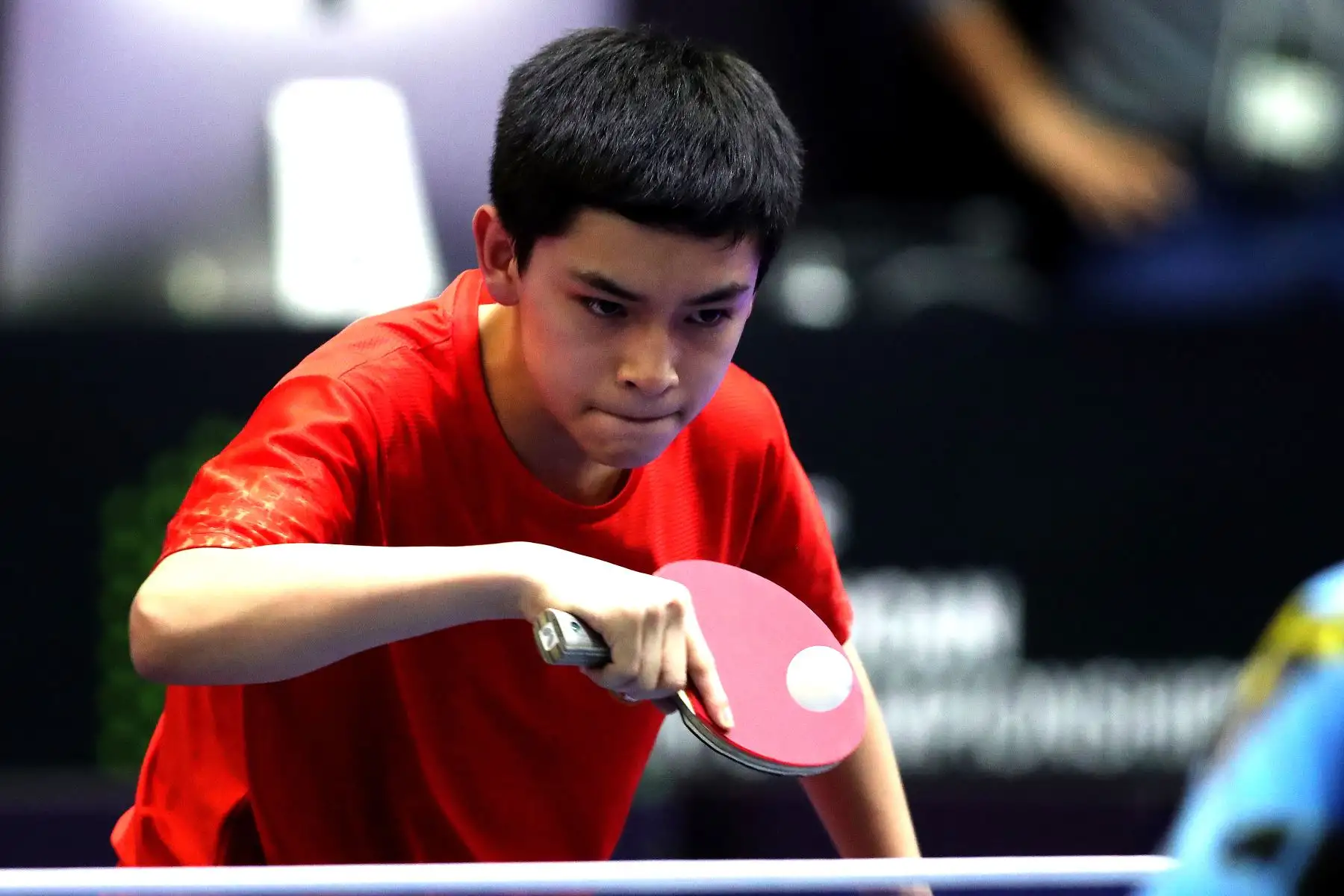 Partido de Tenis de Mesa entre los equipos de Perú y Argentina. Jugadores : Santiago Uribe, Estéban Camacho y Samuel Duffoo del equipo peruano. Benjamín Archua, Agustín Asmu y Guiliano La Visa de Argentina, participan  en el Campeonato Panamericano Juvenil Lima 2024, el cual es clasificatorio al Mundial de la categoría que se realizará en noviembre en Suecia.
Foto : ANDINA/ Lino Chipana.