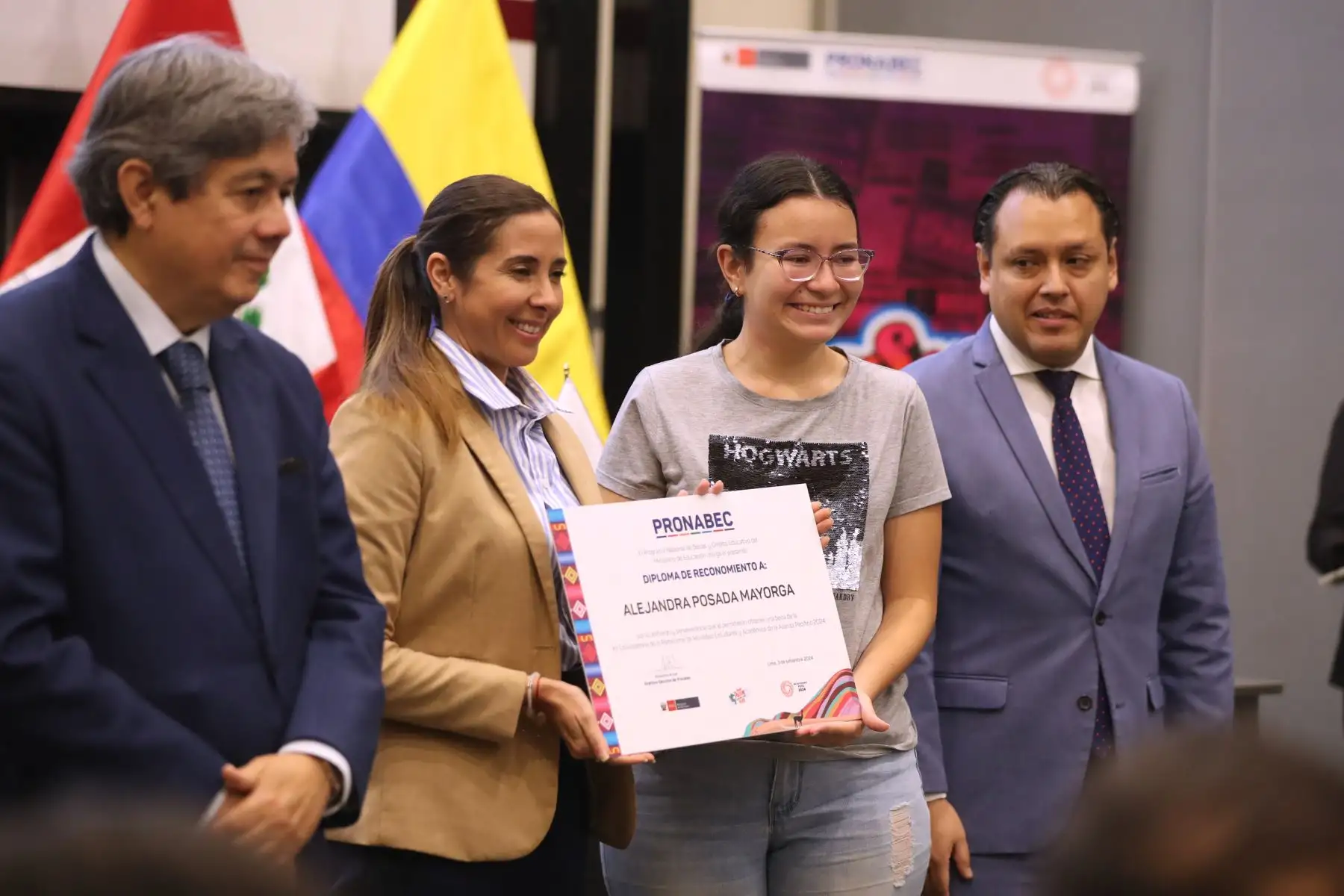 El Programa Nacional de  Becas y Crédito Educativo (PRONABEC) y el Ministerio de Relaciones Exteriores dan la bienvenida a los ganadores de la Beca Alianza del Pacífico, estudiantes procedentes de países como Chile, México y Colombia. Foto: ANDINA / Lino Chipana